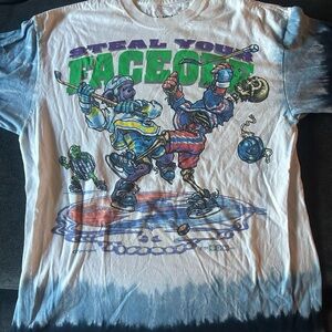 VTG Liquid Blue Shirt Mens Large Grateful Dead 1994 Tie Dye Faceoff Hockey